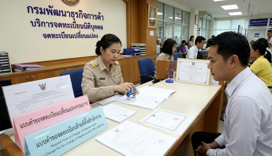 จดทะเบียนเปลี่ยนแปลงกรรมการและย้ายที่ตั้ง