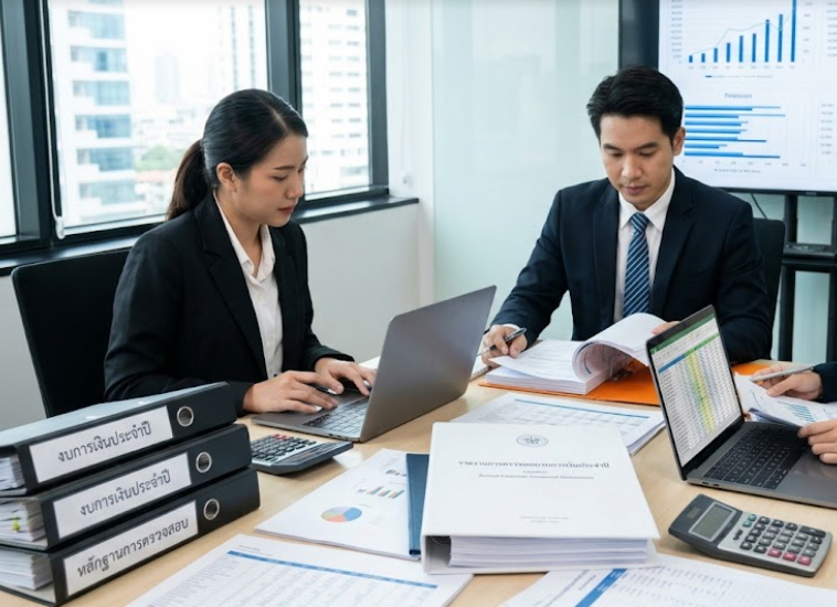 ตรวจสอบงบการเงินประจำปี (โรงงานผลิตชิ้นส่วนรถยนต์)